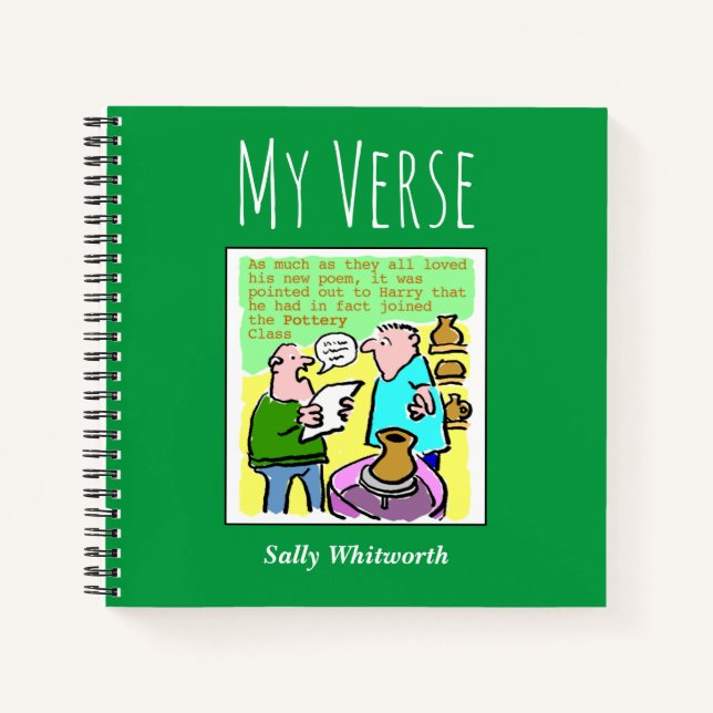 Carnet de poésie avec nom du propriétaire (Devant)