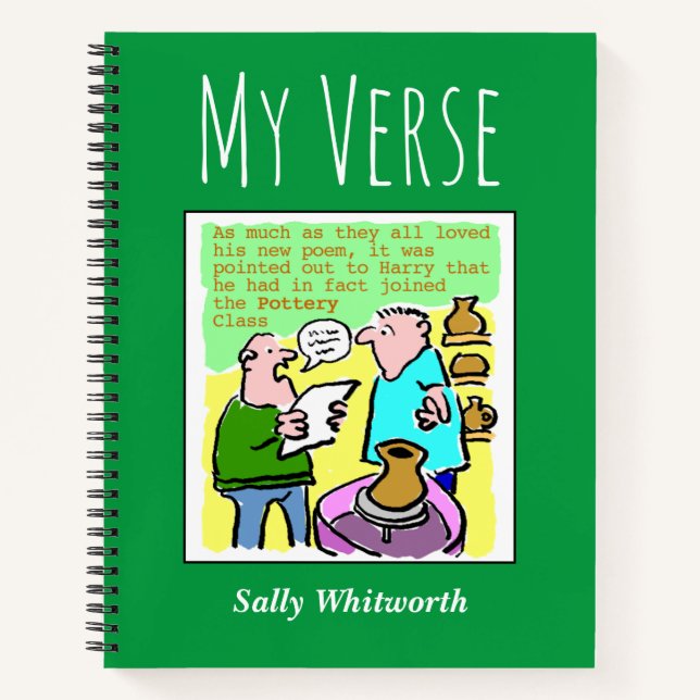 Carnet de poésie avec nom du propriétaire (Devant)