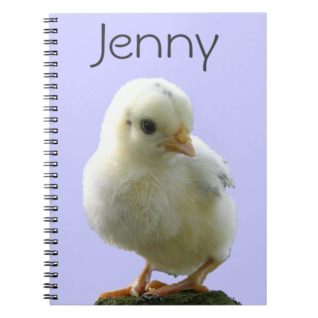 Carnet de poussin jaune personnalisé (Devant)