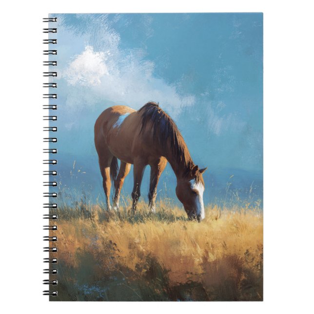 Carnet de prairie à chevaux paisible (Devant)
