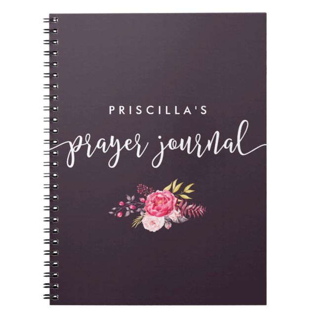 Carnet de prière écrite et florale (Devant)