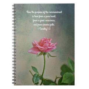 Carnet de prière Fleur Rose Rose de foi