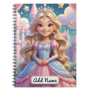 Carnet de princesse magique - Nom modifiable