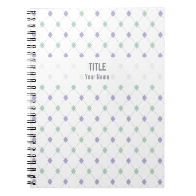 Carnet de projet personnalisable : Jacquard Mint & (Devant)