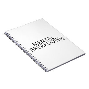 Carnet de projet typographique de rupture mentale