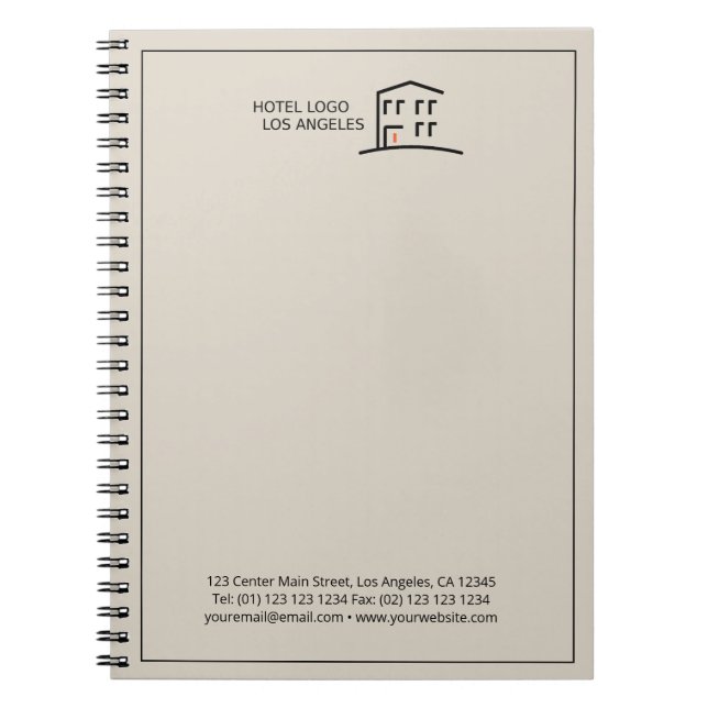 Carnet de promotion avec logo d'entreprise personn (Devant)