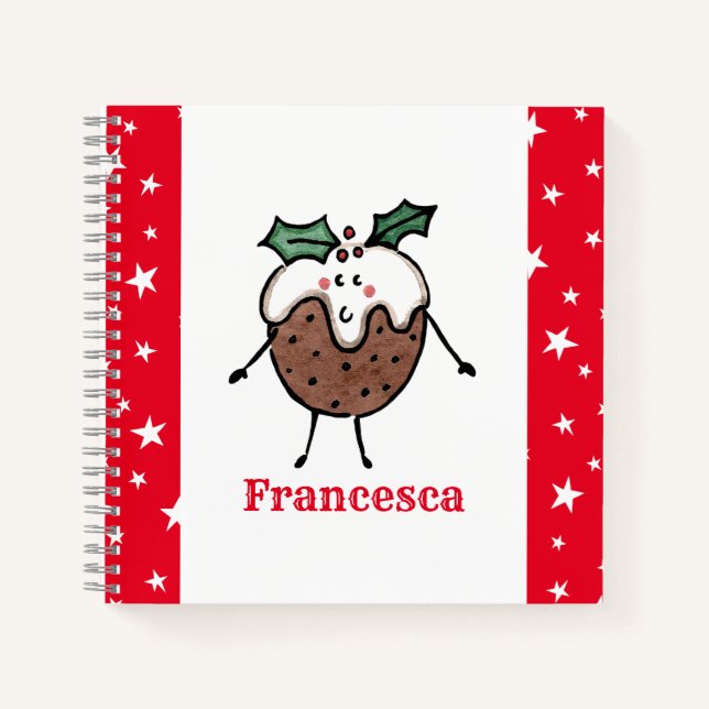 Carnet de pudding de Noël personnalisé (Devant)
