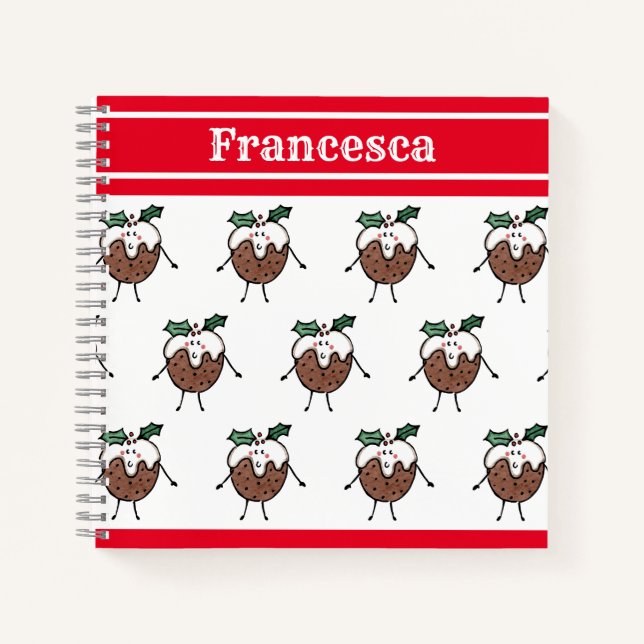 Carnet de pudding de Noël personnalisé (Devant)