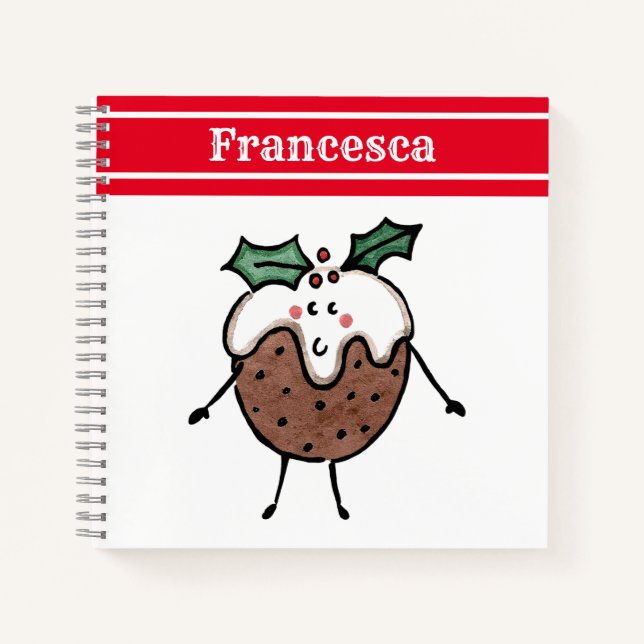 Carnet de pudding de Noël personnalisé (Devant)