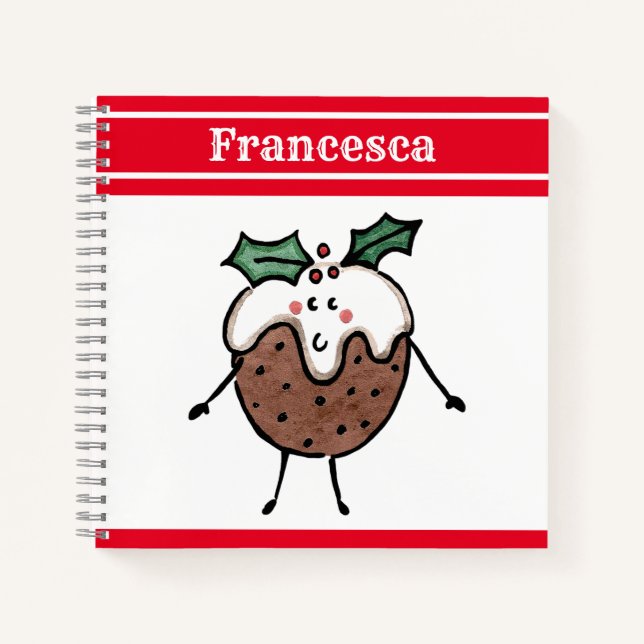 Carnet de pudding de Noël personnalisé (Devant)