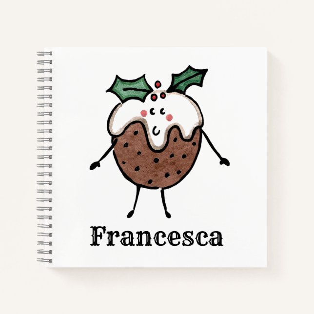 Carnet de pudding de Noël personnalisé (Devant)