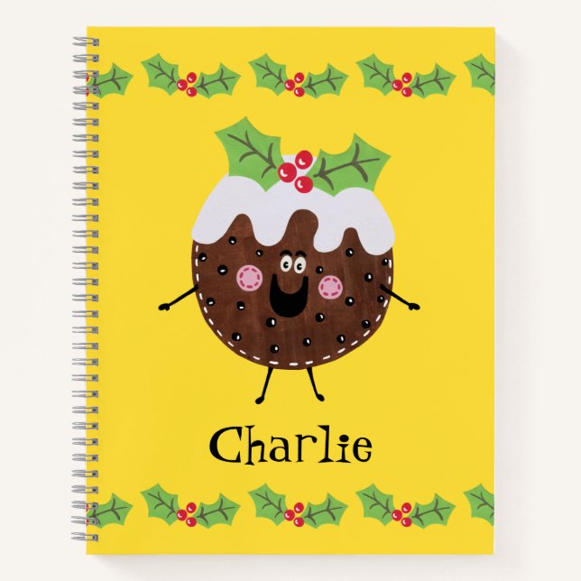 Carnet de pudding de Noël personnalisé (Devant)