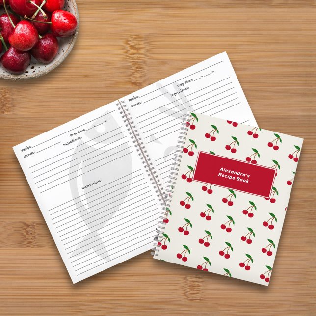 Carnet de recette cerise (Cherry Recipe Notebook)