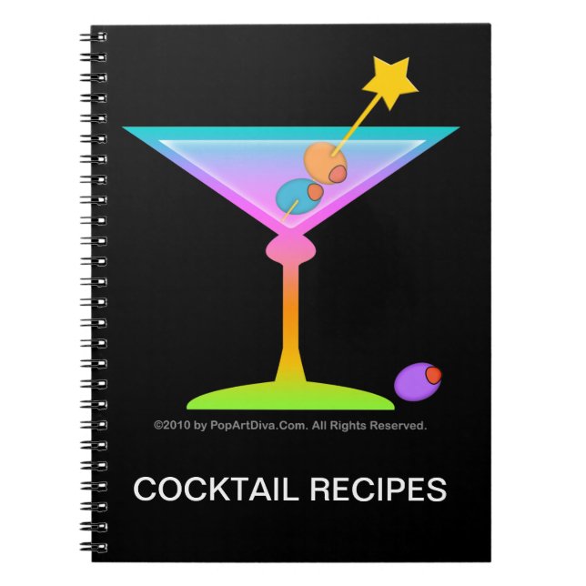 Carnet de recette de cocktail de martini (Devant)