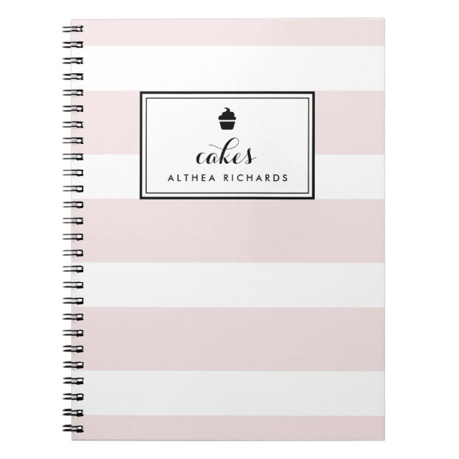 Carnet de recette de cuisson personnalisable Blush (Devant)