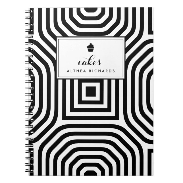 Carnet de recette de Motif géométrique personnalis (Devant)