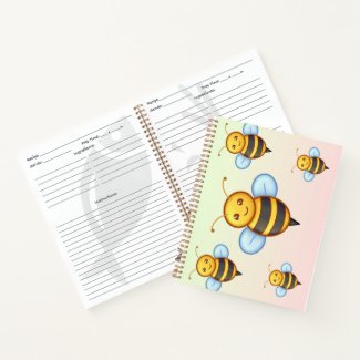 Carnet de recette motif abeille