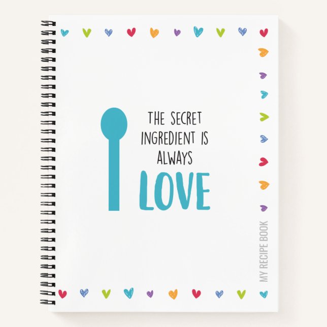 Carnet de recette ou Journal pour écrire des recet (Devant)