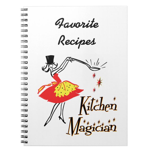 Carnet de recette personnalisée Retro Magicien de  (Devant)