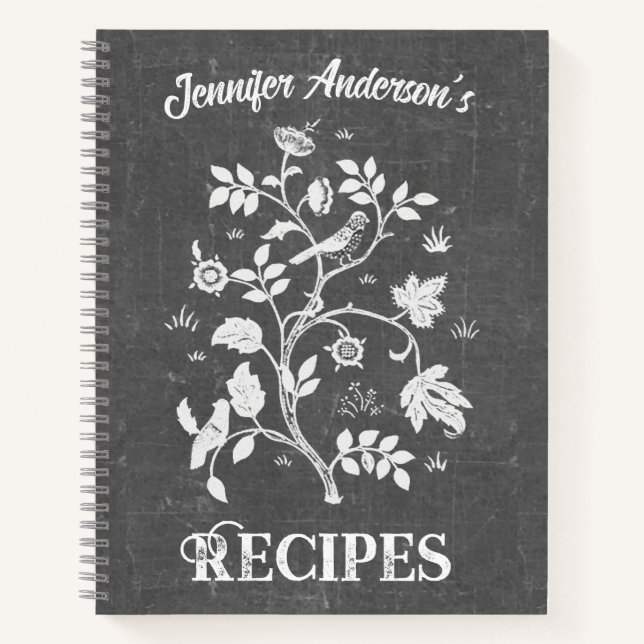 Carnet de recettes Art Nouveau Chalkboard (Devant)