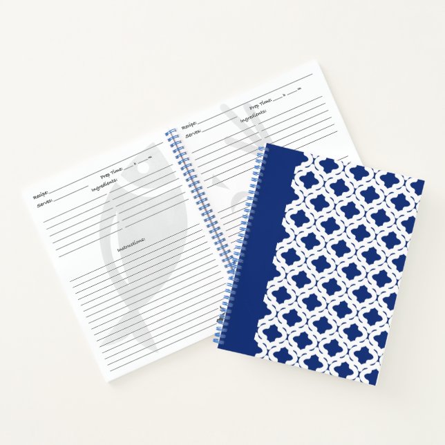 Carnet de recettes Bleu Classique (Intérieur)