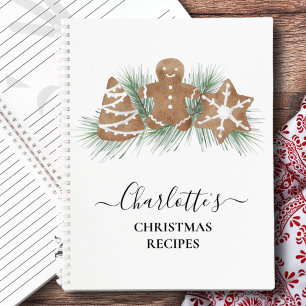 Carnet de recettes de famille de Noël personnalisé