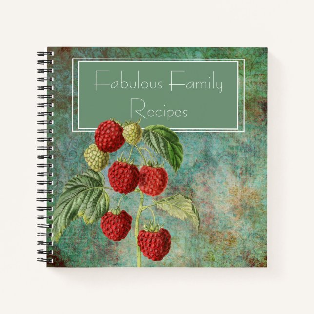 Carnet de recettes de framboises botaniques (Devant)