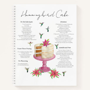 Carnet de recettes de gâteau aux colibris