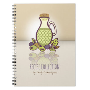 Carnet de recettes de livre de recettes à l'huile 