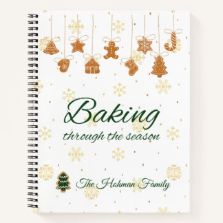 Carnet de recettes de pâtisserie de vacances avec