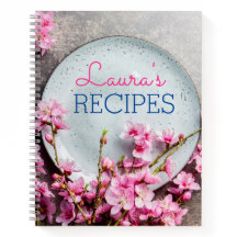 Carnet de recettes florales personnalisé – Nom per