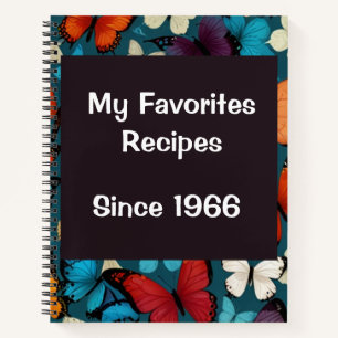 Carnet de recettes personnalisé vintage moderne