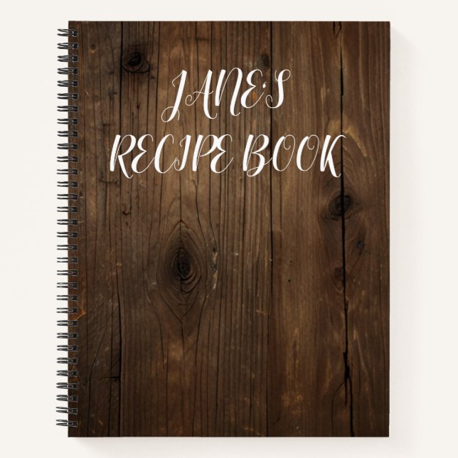 Carnet de recettes personnalisées de Jane (Devant)