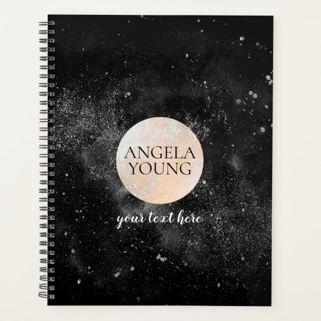 Carnet de rendez-vous d'astrologie de la lune d'or (Devant)