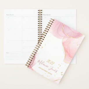 Carnet de rendez-vous pour parties scintillant or