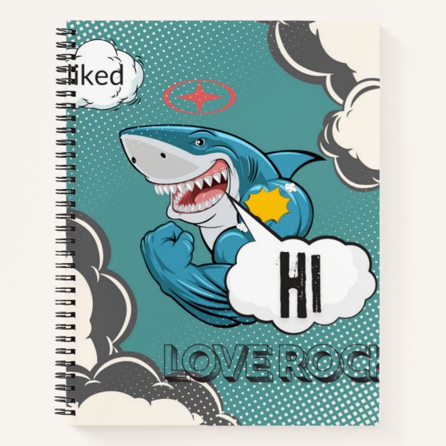 Carnet de requin comique - Fierce, drôle et plein  (Devant)
