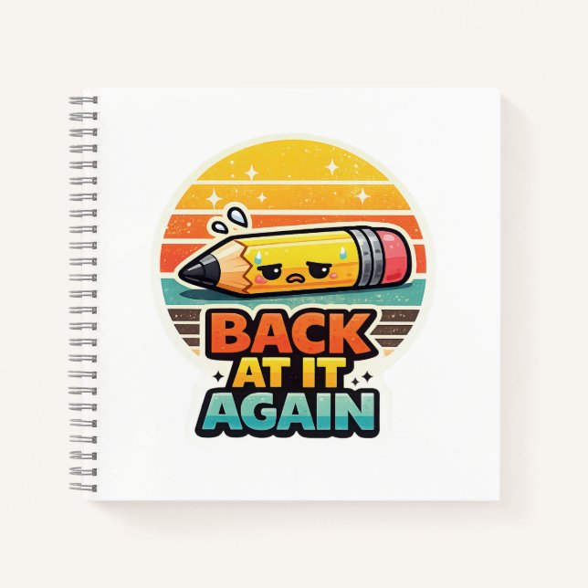 Carnet De retour dessus encore drôle crayon design scolai (Devant)