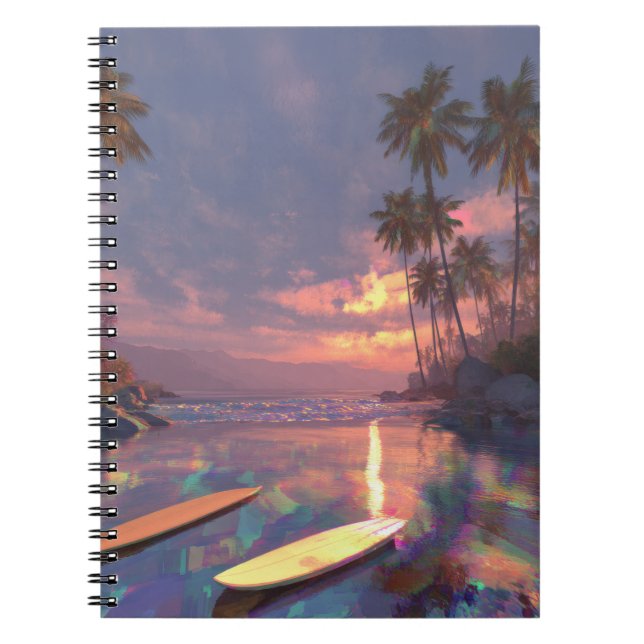 Carnet de rêve de Surf de soleil tropical (Devant)