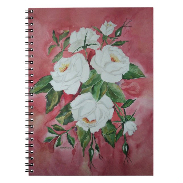Carnet de roses blancs (Devant)