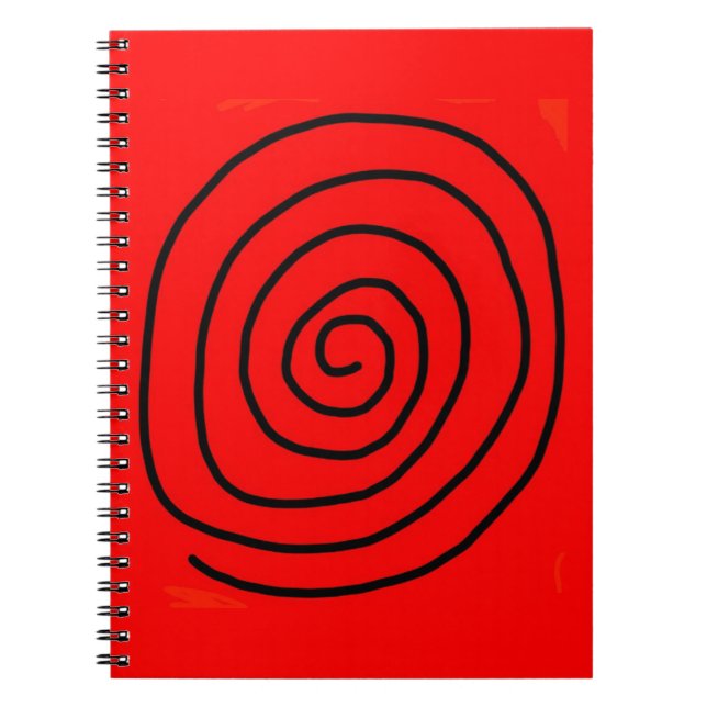 Carnet de roue à hypnotiseur rouge et noir (Devant)