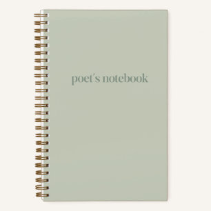 Carnet de Sage Green Poet Monogramme