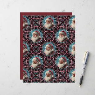 Carnet de scrapbook Père Noël Mandala en rose et T