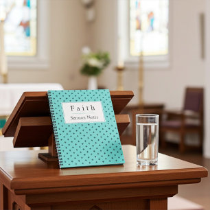 Carnet de sermon Elegant Cross Motif Personnalisé