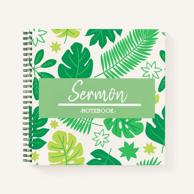 Carnet de sermon tropical moderne (Devant)
