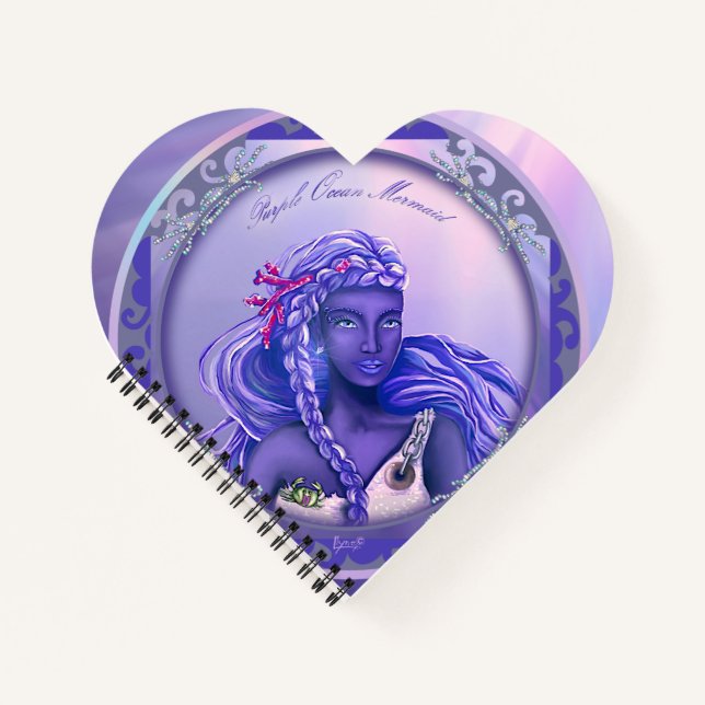 Carnet de sirène d'océan violet (Devant)