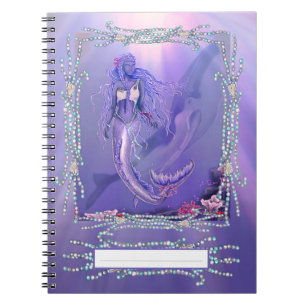 Carnet de sirène d'océan violet