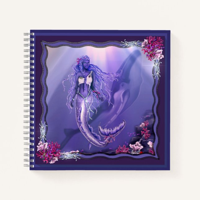 Carnet de sirène d'océan violet (Devant)