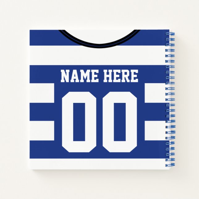 Carnet de soccer de Jersey personnalisable (Dos)