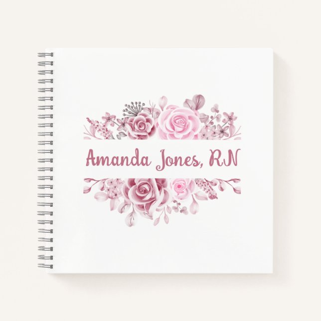 Carnet de soins infirmiers floraux (Devant)