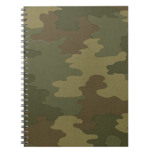Carnet de spirale de camouflage foncé